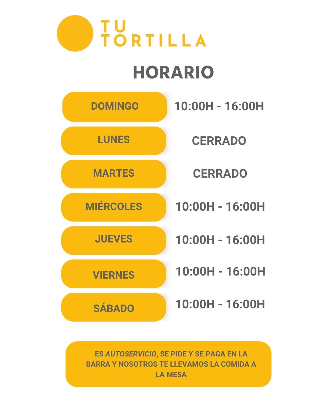 Actualizamos nuestro HORARIO, luego del verano. Siempre pensando en ofreceros el mejor servicio al cliente. Os esperamos.