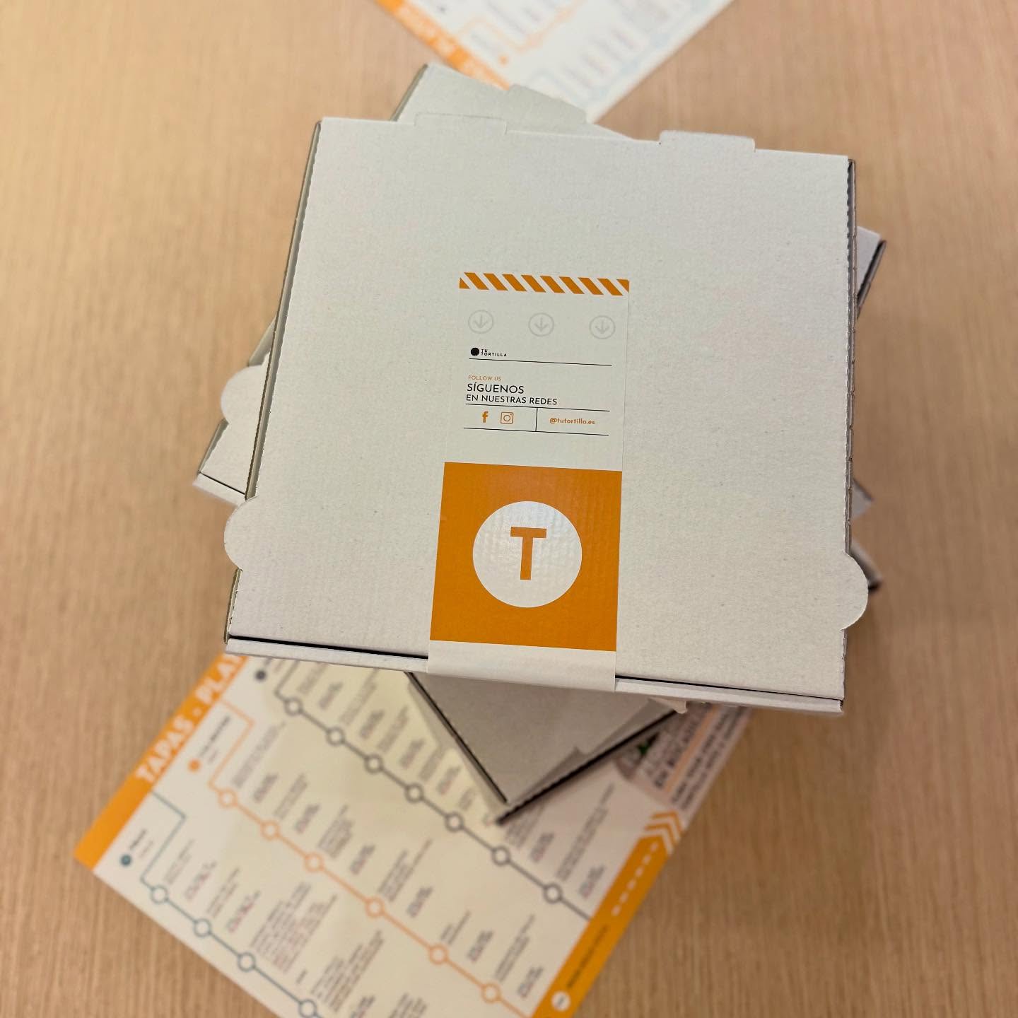 Que el envoltorio/caja no te engañe 🍕😂😅. Dentro va una deliciosa Tortilla en nuestro tamaño Mediano🟡 de 20cm aprox.